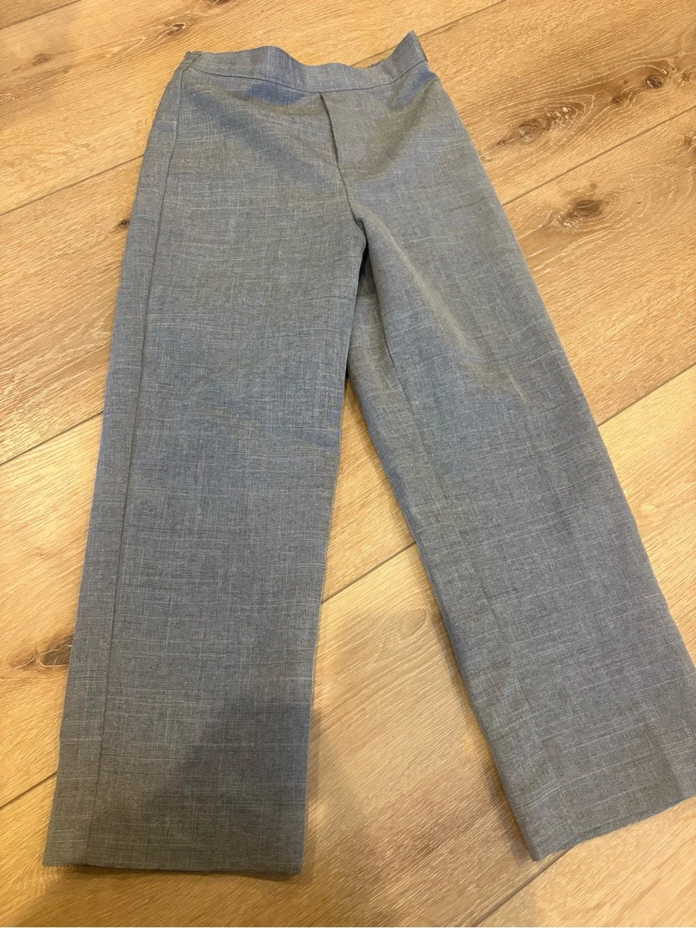 Gray Wide-Leg Dress Pants